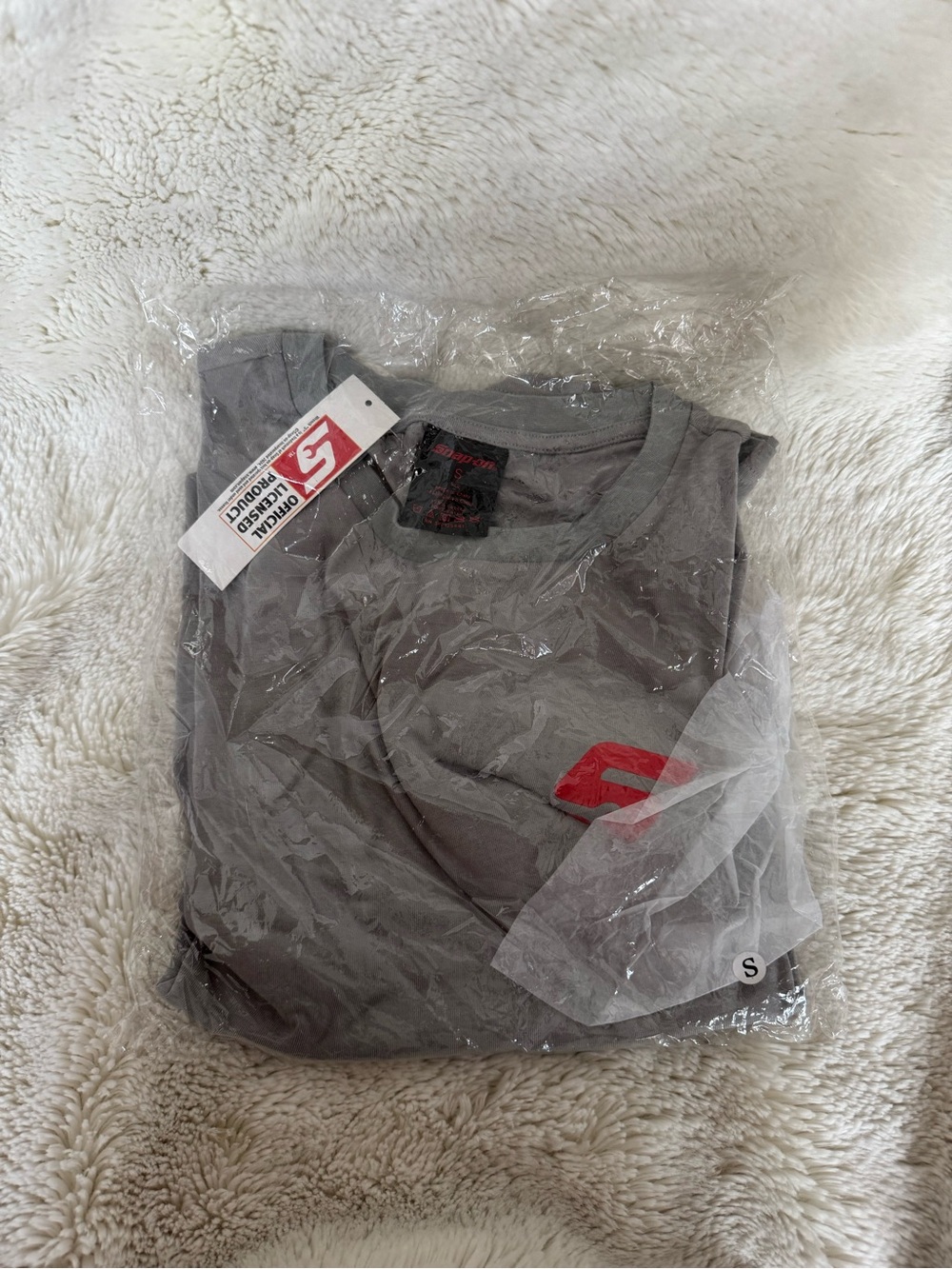 Snap-on MYSTERY Gray Graphic Tee with Logo “S” - Small